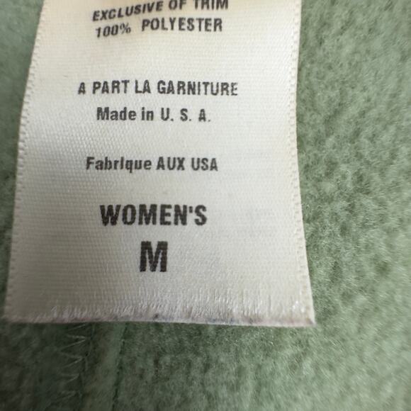 Patagonia Vintage Rare Synchilla Fleece Green Floral Printed Vest Women's Size M - Picture 6 of 7